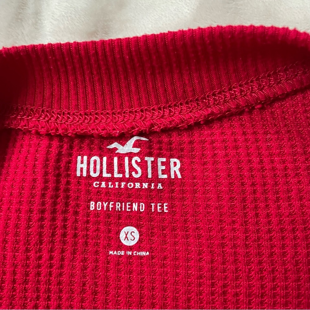 Hollister Long Sleeve Waffle Striped Boyfriend Tee Size XS - Picture 3 of 6